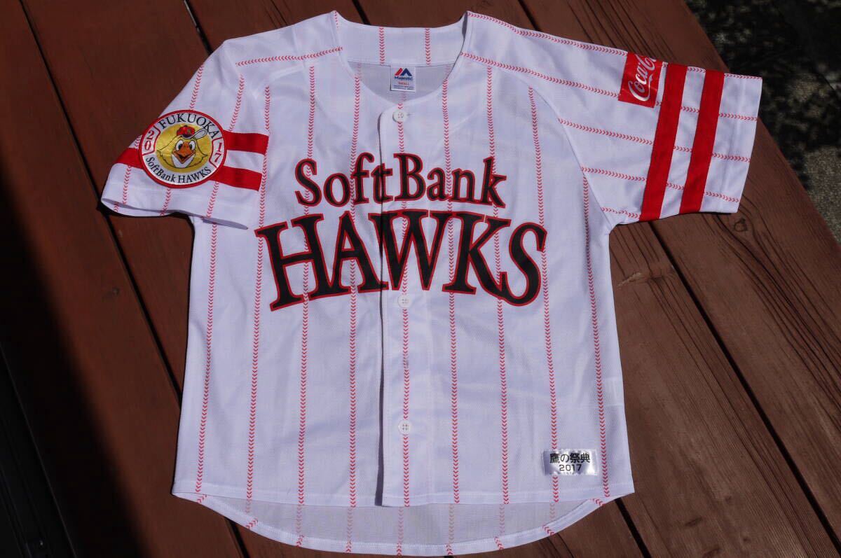 美品!!SoftBank HAWKS (ソフトバンクホークス) 福岡ソフトバンクホークス 鷹の祭典2017 ユニホーム レプリカ サイズS 赤色拍卖