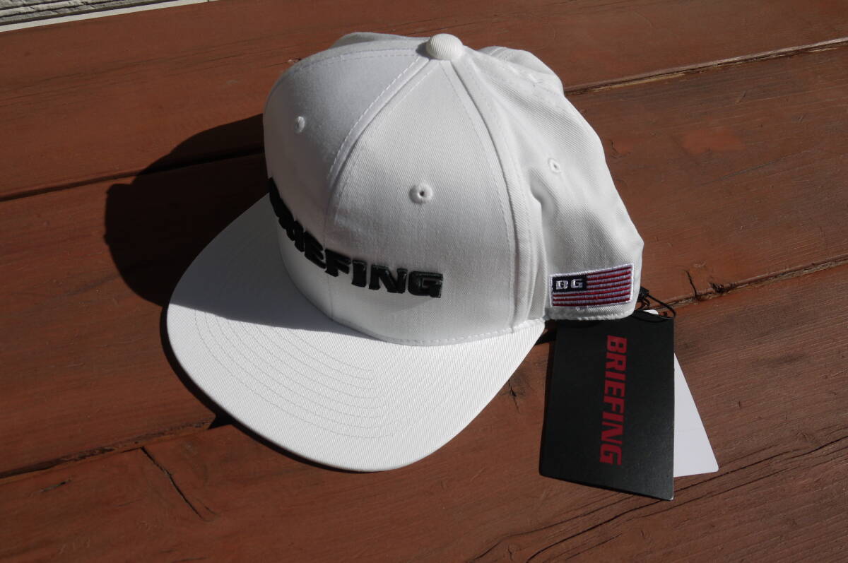新品!!BRIEFING ブリーフィング GOLF ゴルフ BEAMSビームス キャップ 帽子 ホワイト 白色 フリーサイズ タグ付き♪拍卖