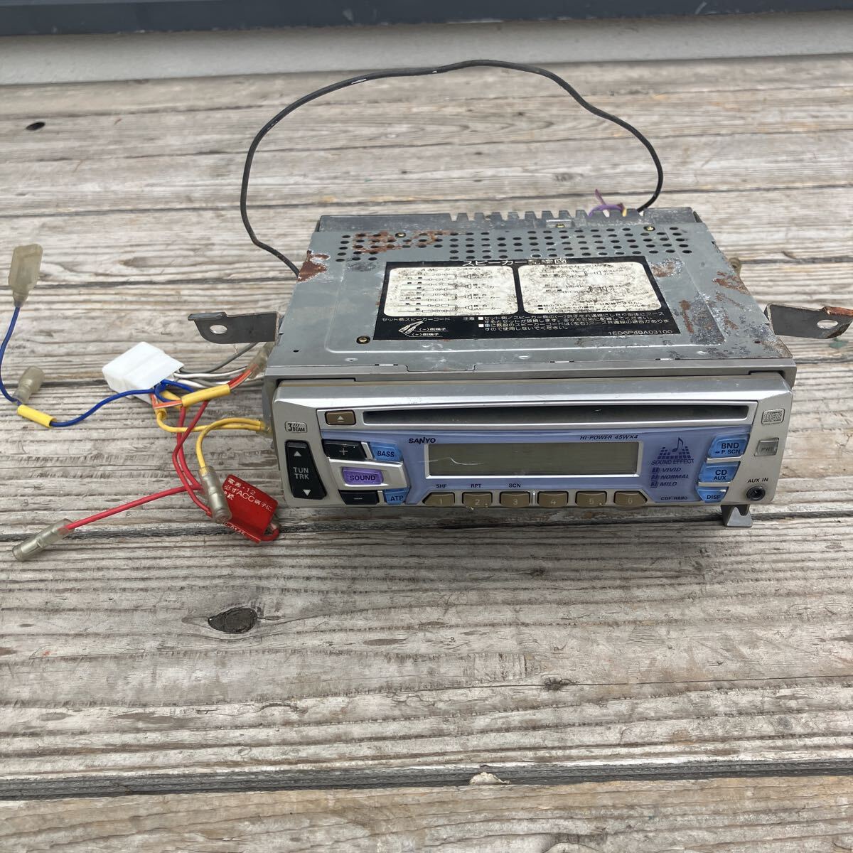 SANYO サンヨー CDF-R880 CDレシーバー カーオーディオ 本体のみ 通電未確認 ジャンク扱い 1DIN CDプレーヤー CDデッキ 旧車 ビンテージ拍卖