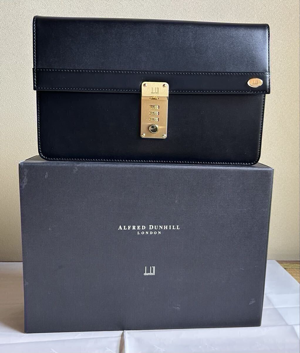 ダンヒルセカンドバッグ、dunhill、レザー クラッチバッグ、メンズ、黒、ブラック、オックスフォード、LD 9290 A、未使用保管品拍卖