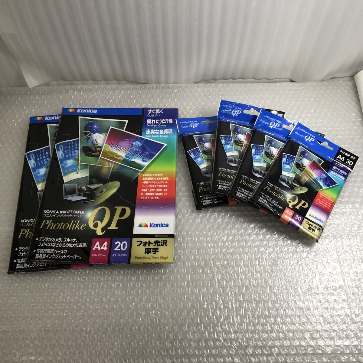Konica コニカ インクジェットペーパー フォト光沢 厚手 photo like QP A4 A6 未開封 まとめ売り拍卖