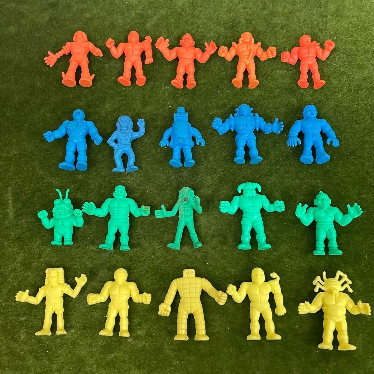 RR★☆現状渡し/当時物 BANDAI キン肉マン消しゴム/キン消し 20個まとめ 橙/黄/青/緑 Y/S・N・T拍卖