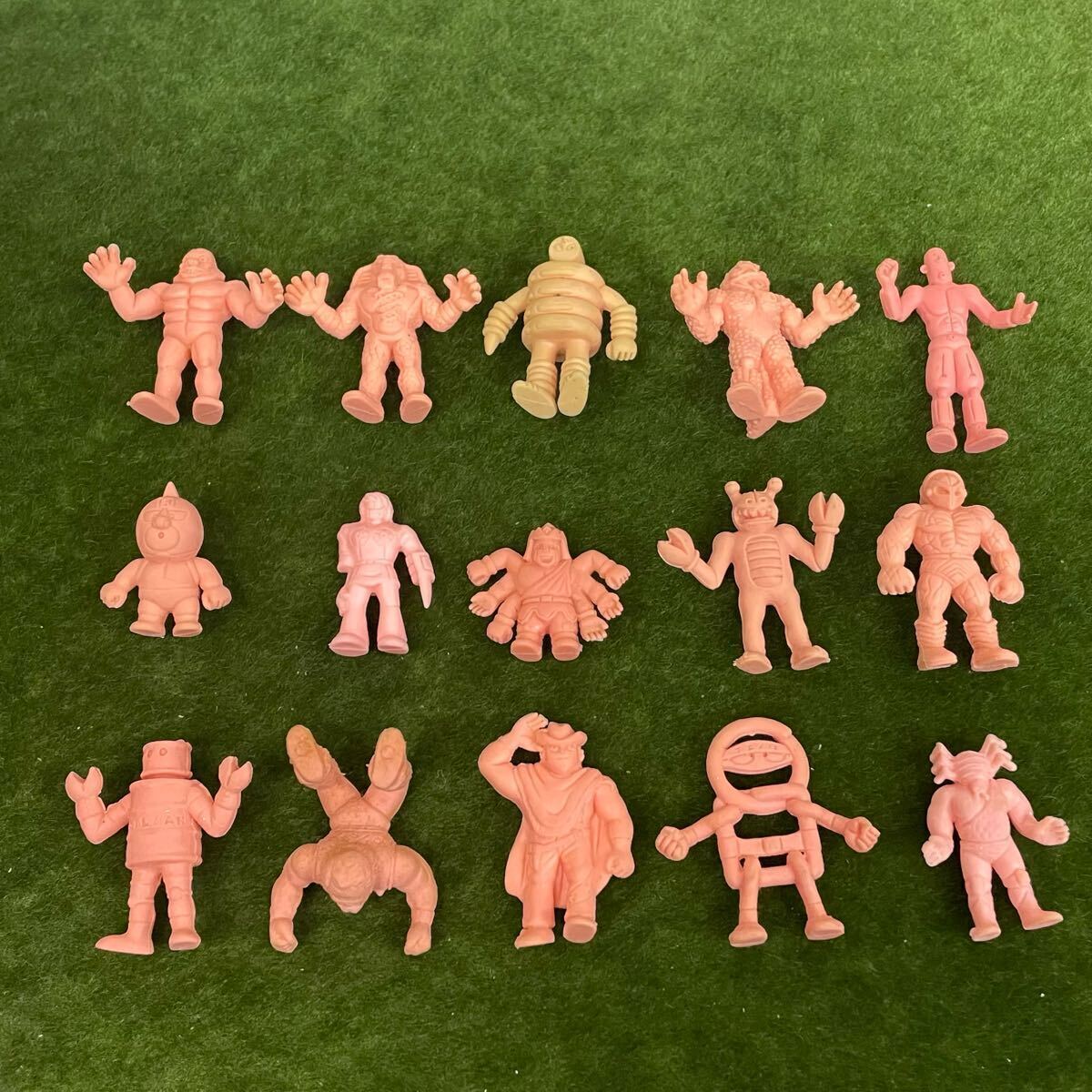 JJ★☆現状渡し/当時物 BANDAI キン肉マン消しゴム/キン消し 15個まとめ 肌色 Y/S・N・T拍卖