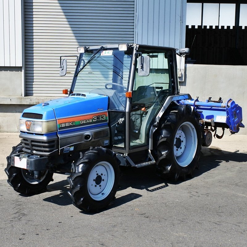 【宮城】イセキ トラクター TG333F ジアス 33馬力 キャビン ニプロ ロータリー パワステ エアコン 4駆 耕運 耕転 逆転 中古 東北 倉庫保管拍卖