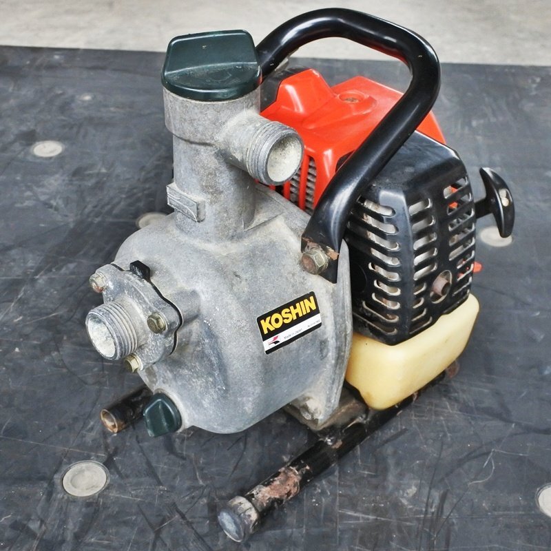 【宮城】工進 エンジンポンプ SE-25L 口径25mm ポンプ 散水 吸水 畑 ハウス コーシン リコイル 混合油 発送可 中古 東北 倉庫保管拍卖