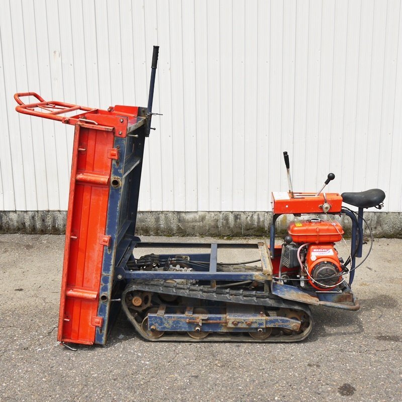 【新潟】筑水キャニコム 乗用 運搬車 GC21 チビクロ クローラー 手動 ダンプ トレーラー キャタピラ 荷台 運搬 畑 ハウス 除雪 中古 筑水拍卖