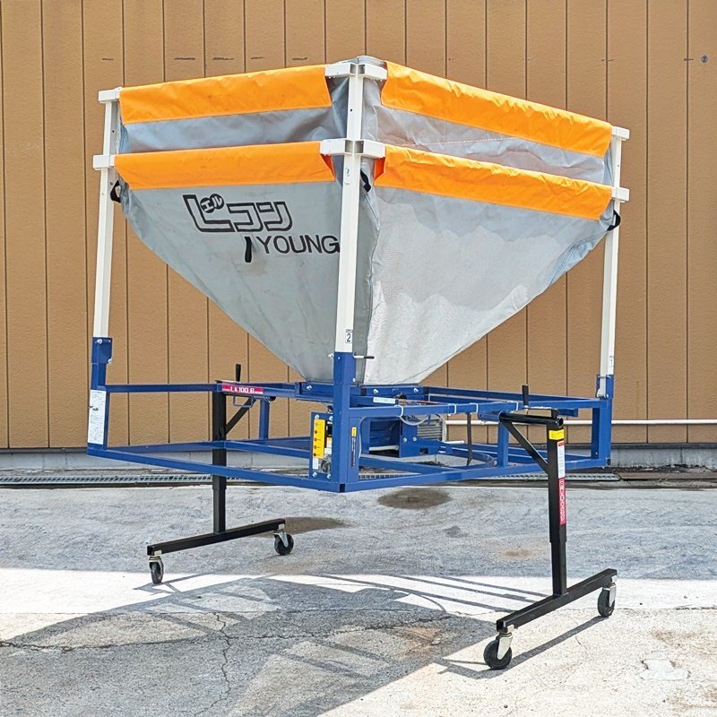 【栃木】石井 レザーコンテナ LK100-B LコンYOUNG 三相200V 軽トラ ホース無し 籾コンテナ 穀物 搬送 収穫 籾 もみ 石井製作所 倉庫 中古拍卖