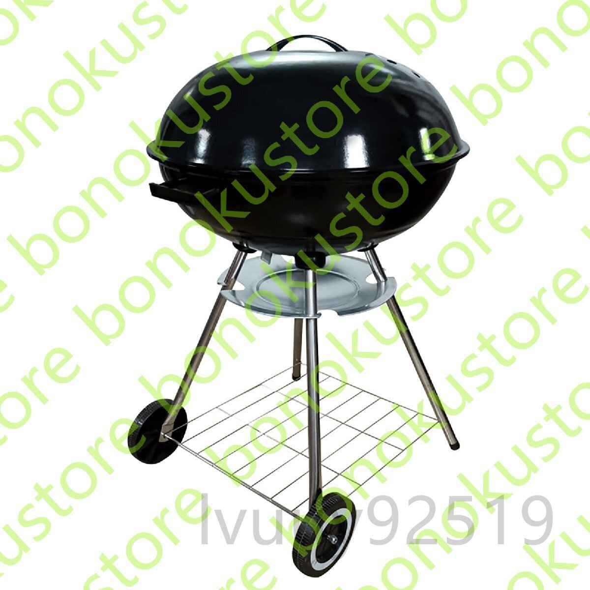 改良 バーベキューコンロ 楽しいバーベキュー炭用グリル 本格派グリル 大型 4点支柱 組立簡単 4~6人用 蒸し焼き 燻製 単一炉 57*57*86cm拍卖