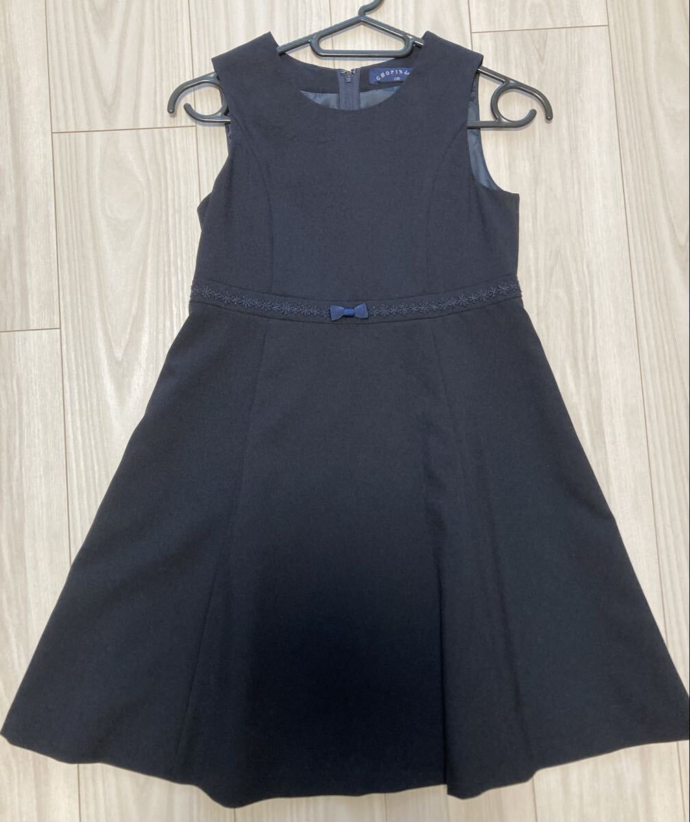 CHOPIN ショパン 130サイズ◆ネイビー紺ワンピース◆冬の発表会に拍卖