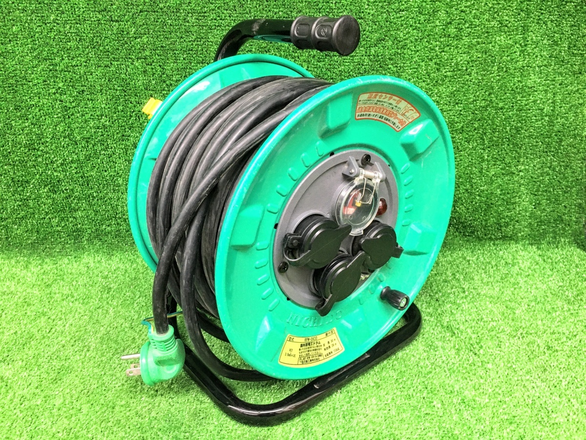 ①中古品 NICHIDO 日動工業 30m 防雨防塵型電工ドラム RPW-EK33 コードリール拍卖