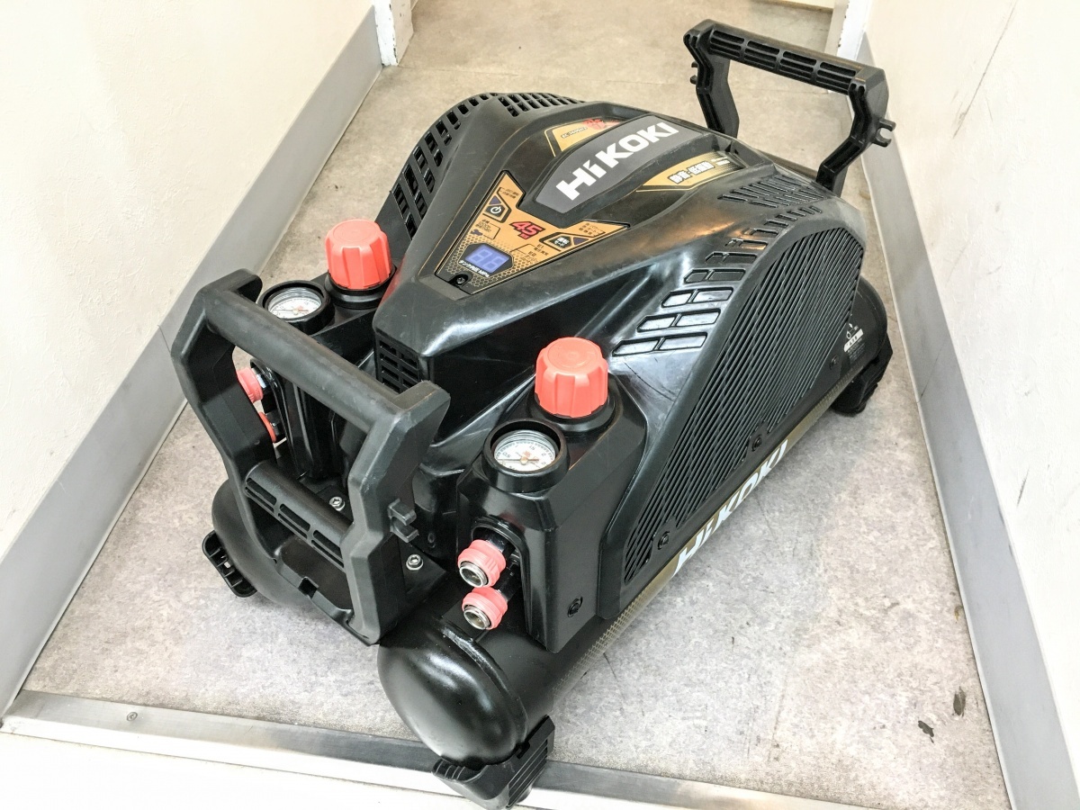 中古品 HiKOKI ハイコーキ 45気圧 12L 高圧エアコンプレッサ EC1445H3(CS) 改 ブラック拍卖