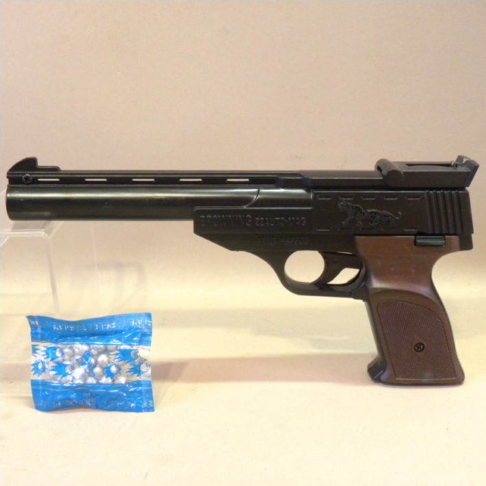【未使用 新品】1980年代 当時物 タイガー ブローニング22オートマグ 銀玉鉄砲 ( 古い 昔の ビンテージ 昭和レトロ 駄玩具 駄菓子屋 銃 )拍卖