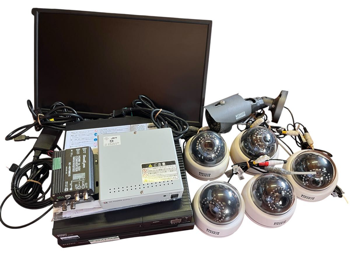 防犯カメラ WEBGATE HAC830F PS-2520S KT1080BL-IR48 KT1080D-IR30 SEEEYES SC-HDT0801S モニター LCD-MF224EDB 現状品 まとめ セット拍卖