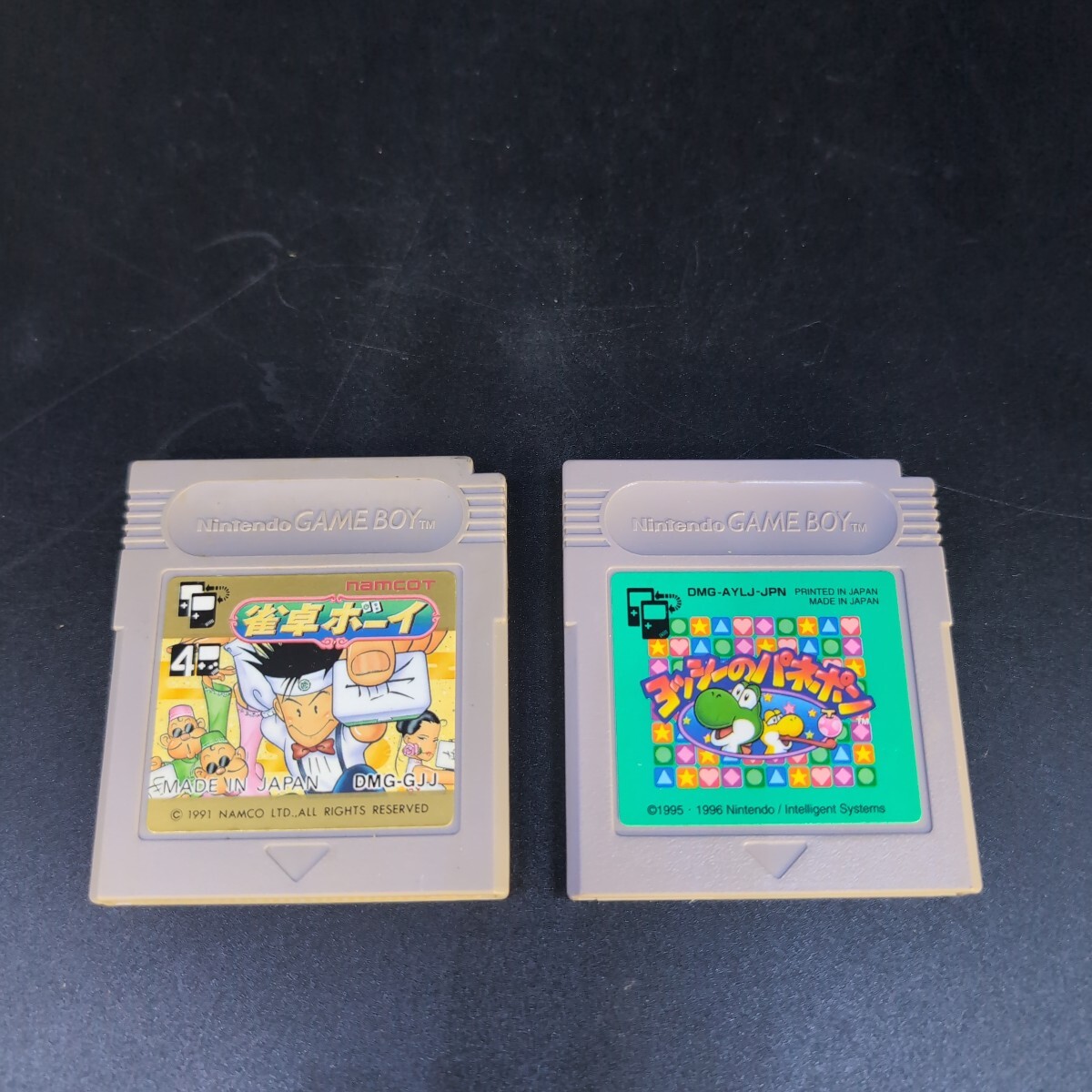 【ゲームボーイソフト2タイトルセット!】 雀卓ボーイ ヨッシーのパネポン 当時物 ソフトのみ拍卖