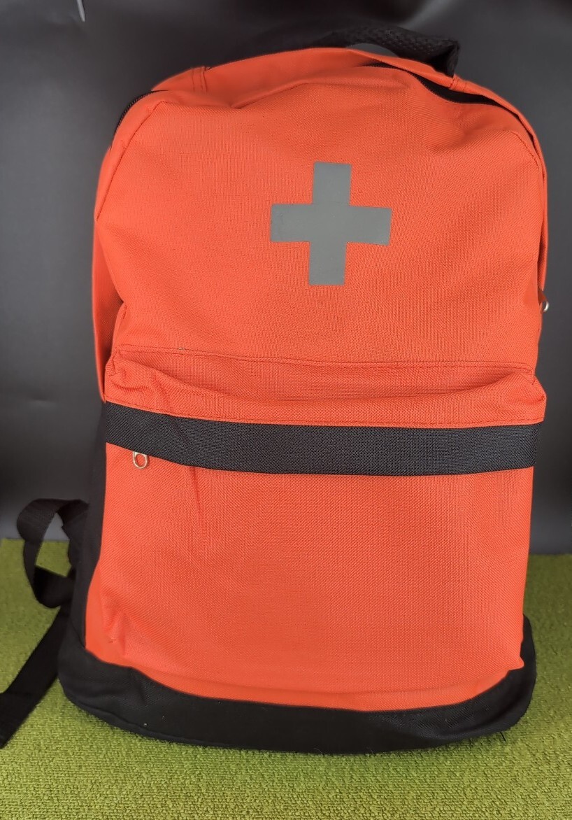 【新品未使用】防災用品 バック付き 非常時持ち出し用拍卖