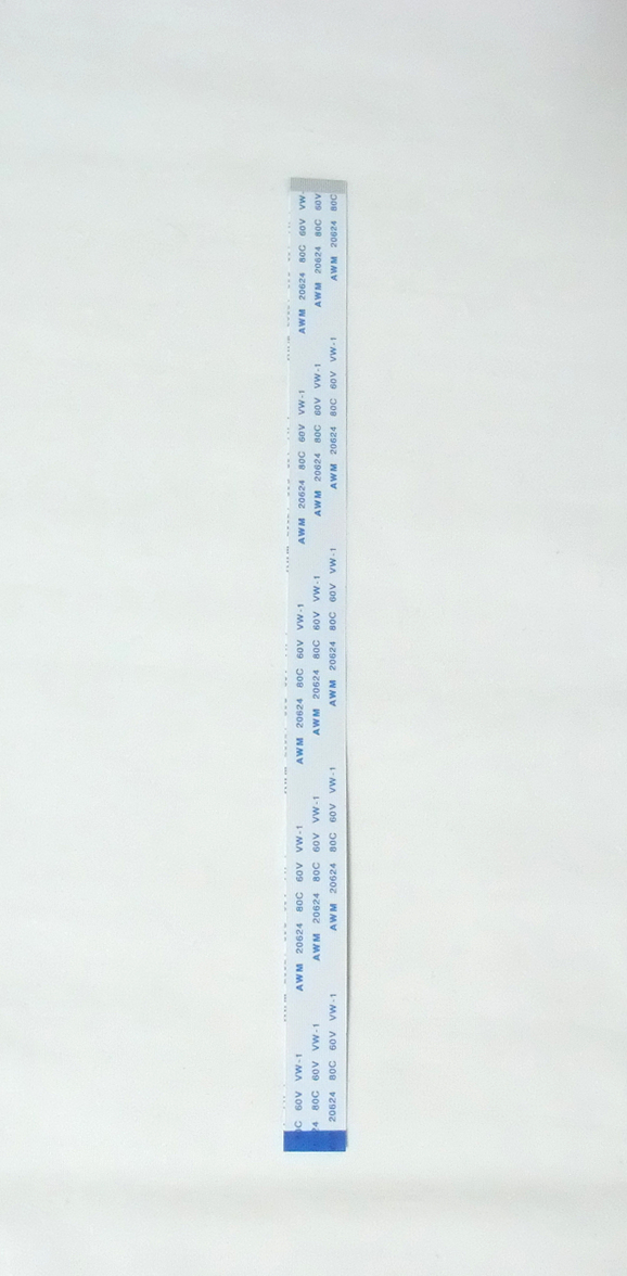 フレキシブルフラットケーブル0.5mmピッチ24ピン長さ20cm接続面反対2本セット(FFC、新品)拍卖