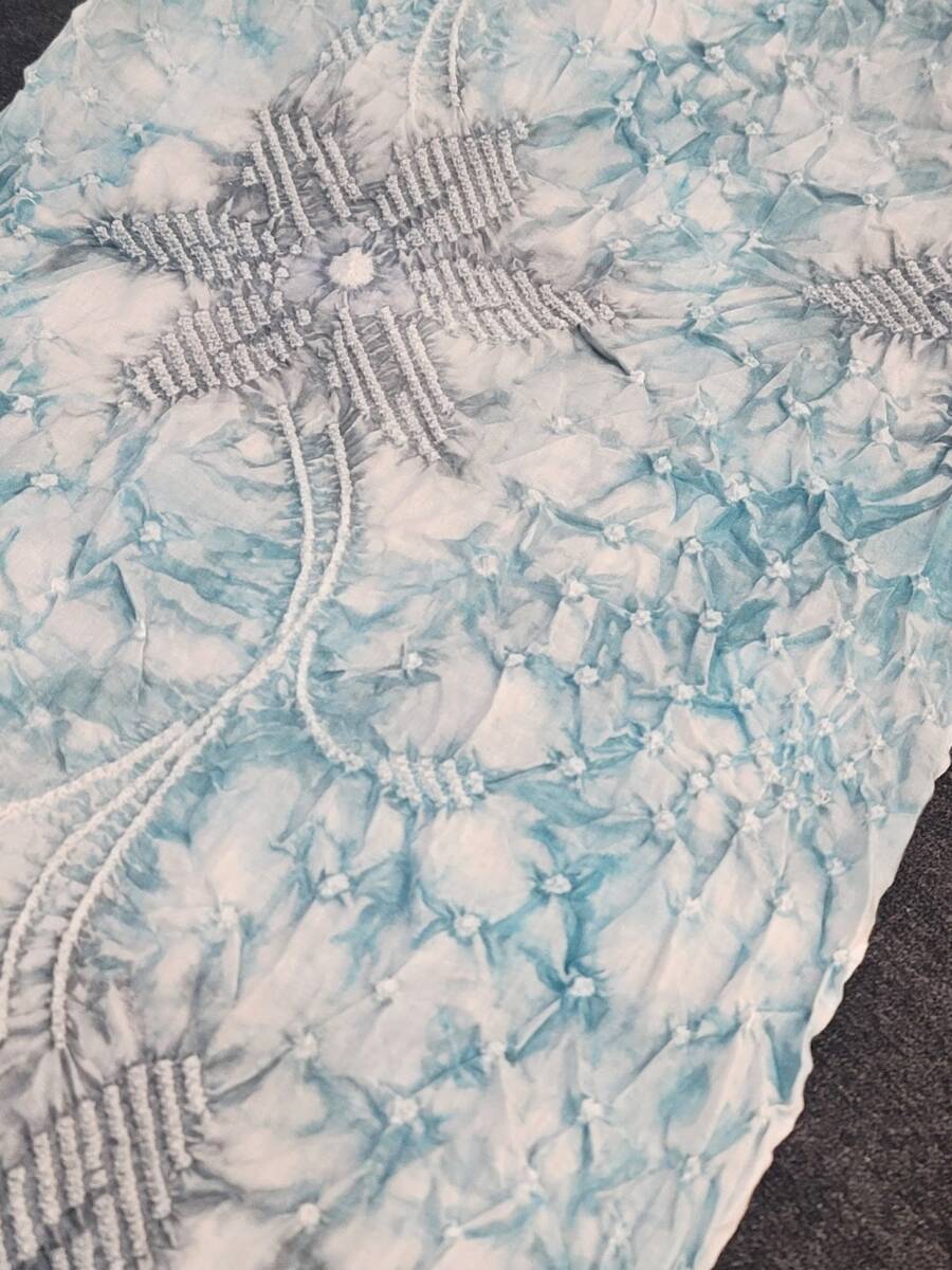 超破格即決50000円新品☆藤娘きぬたや謹製☆絞り浴衣反物☆②拍卖