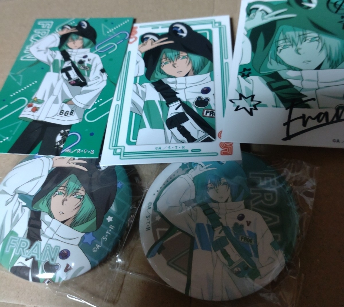 ドリーミーくじ リボーン フラン インスタントフォト風ブロマイド 缶バッジセット REBORN 家庭教師ヒットマンREBORN!拍卖