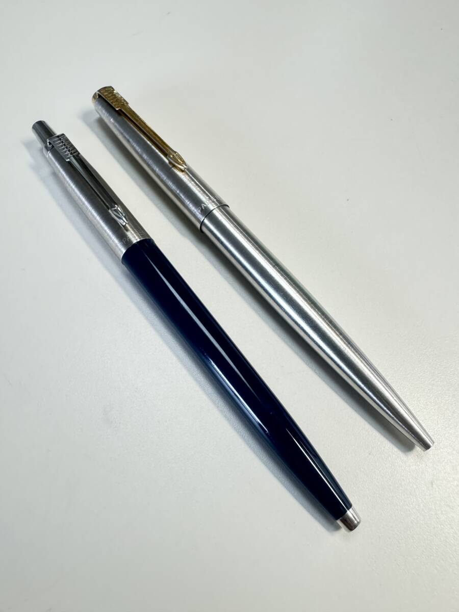 P719 PARKER/パーカー ノック式ボールペン2本セット 筆記用具 アンティーク拍卖