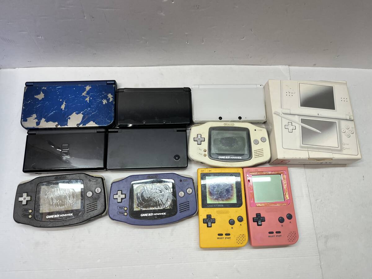 01w0237 1円~ 携帯ゲーム機 11点まとめ new3DSLL DSi DSLite ゲームボーイ 動作未確認 ジャンク品拍卖