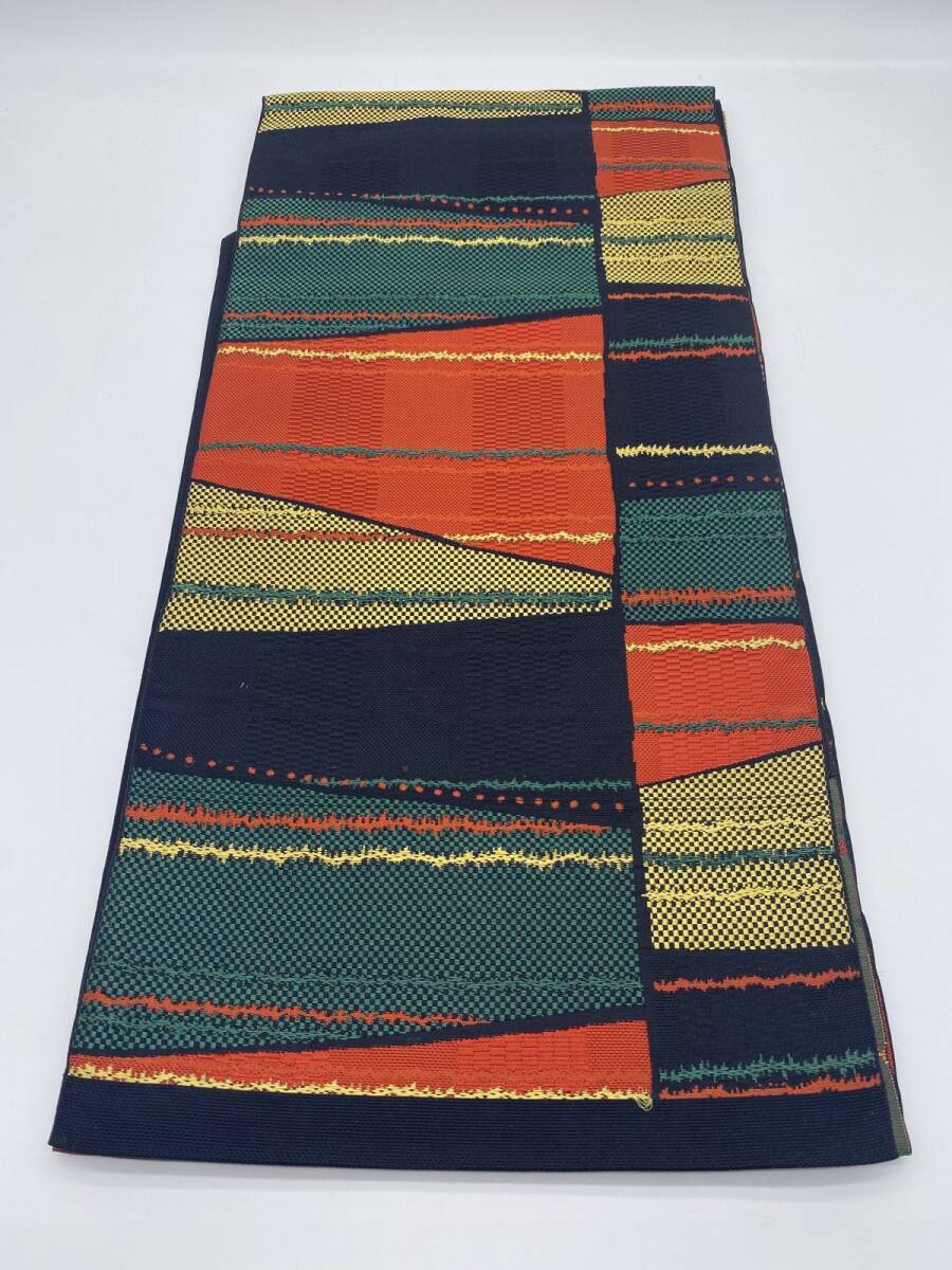 全通柄 紬 織 名古屋帯 和装 和服 アンティーク リメイク 着物 帯(10892)拍卖