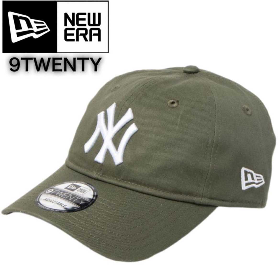 ニューエラ キャップ 帽子 9TWENTY コットンキャップ 柔らか ヤンキース オリーブ クロスストラップ MLBキャップ NEWERA 9TWENTY 新品拍卖
