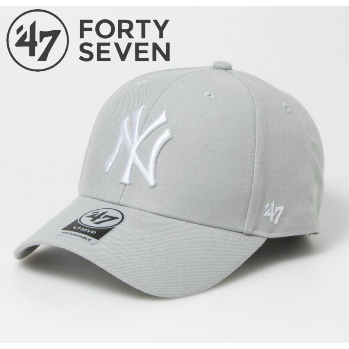 47 キャップ 帽子 フォーティーセブン MVP17WBV ヤンキース グレー NYY メンズ レディース 47BRAND YANKEES MVP 新品拍卖