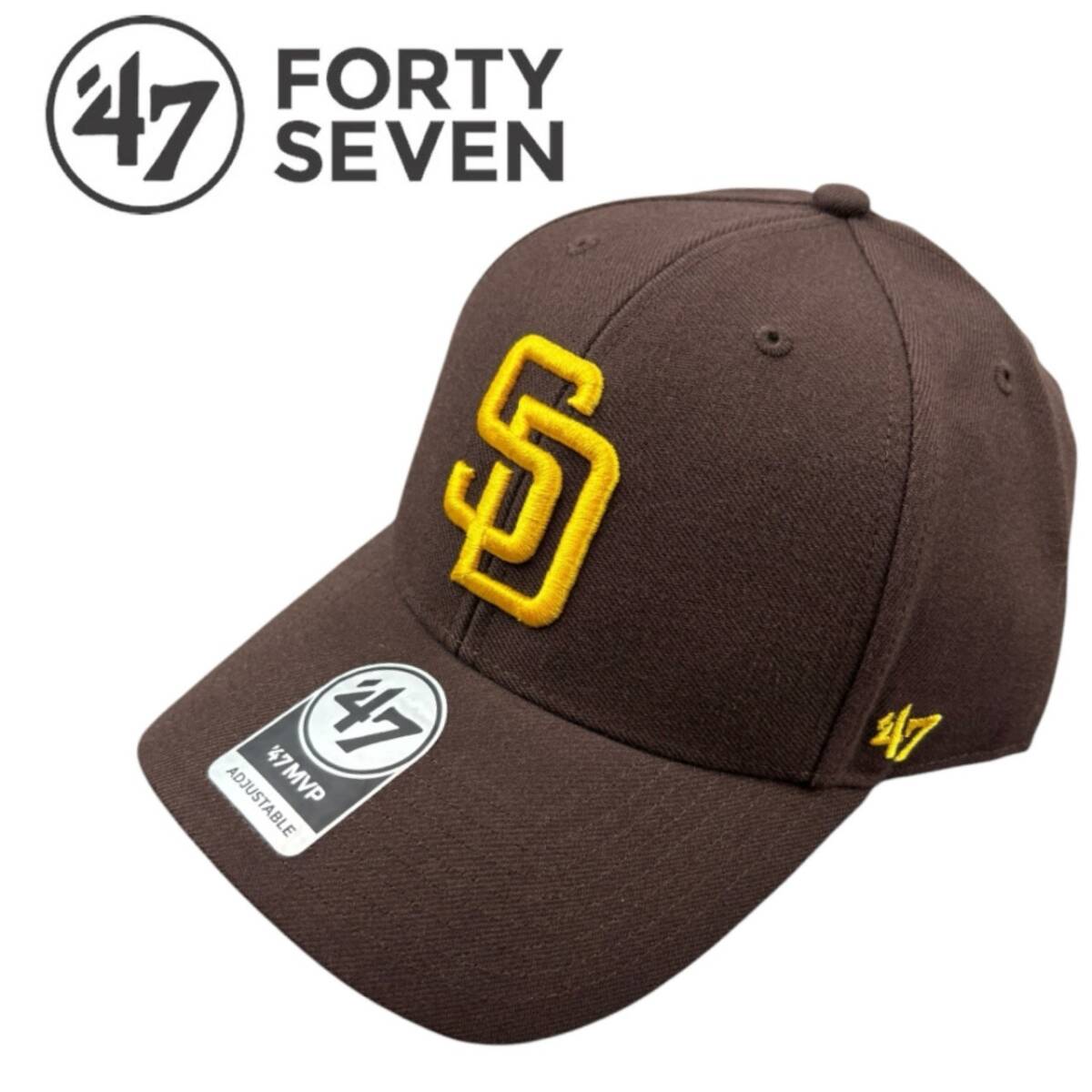 47 キャップ フォーティセブン ブランド 帽子 サンディエゴ パドレス MVP21WBV ブラウンイエロー 男女兼用 47BRAND PADRES MVP 新品拍卖