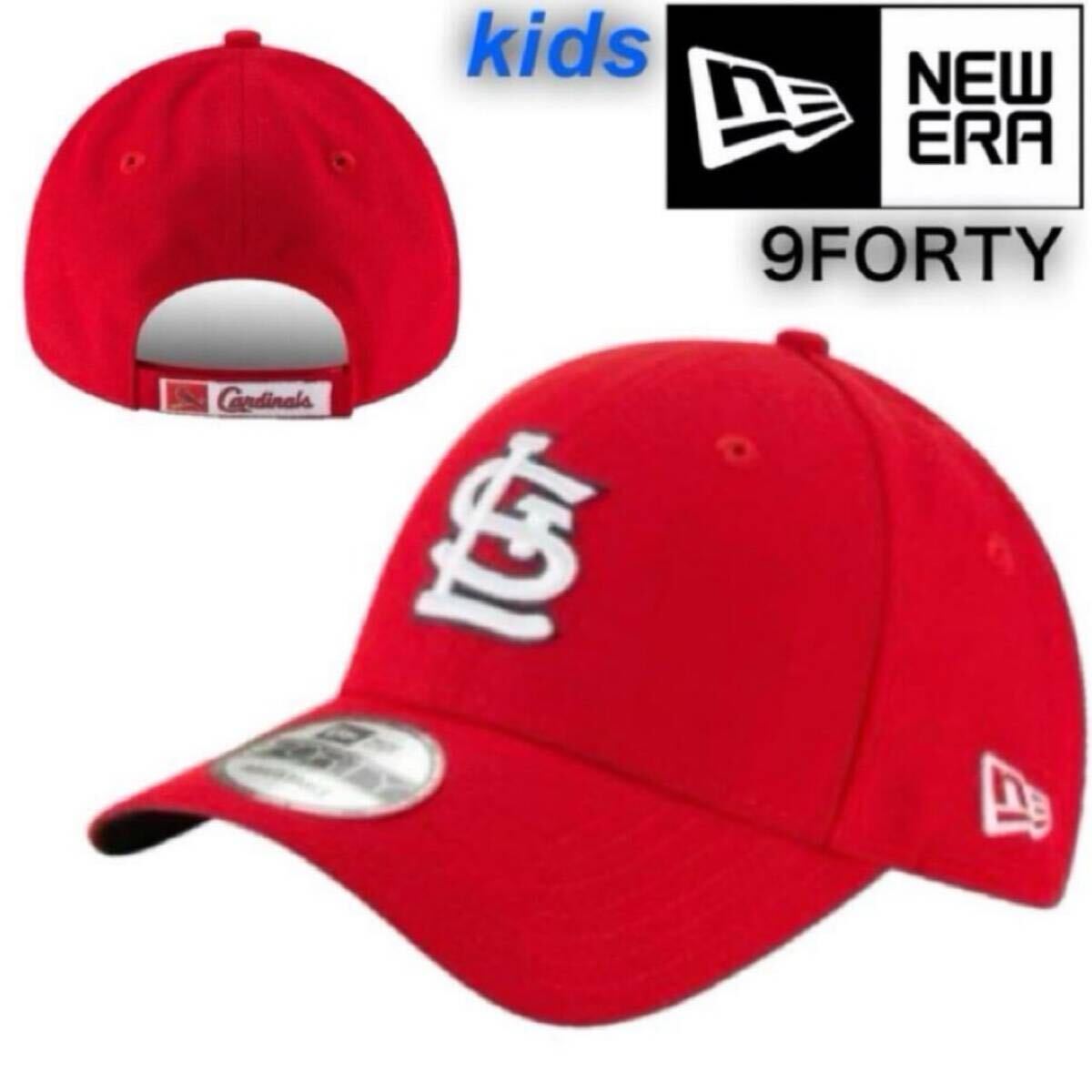 ニューエラ 帽子 キャップ キッズサイズ カージナルス レッド ユースサイズ ベースボールキャップ MLBグッズ NEWERA 9FORTY YOUTH 新品拍卖