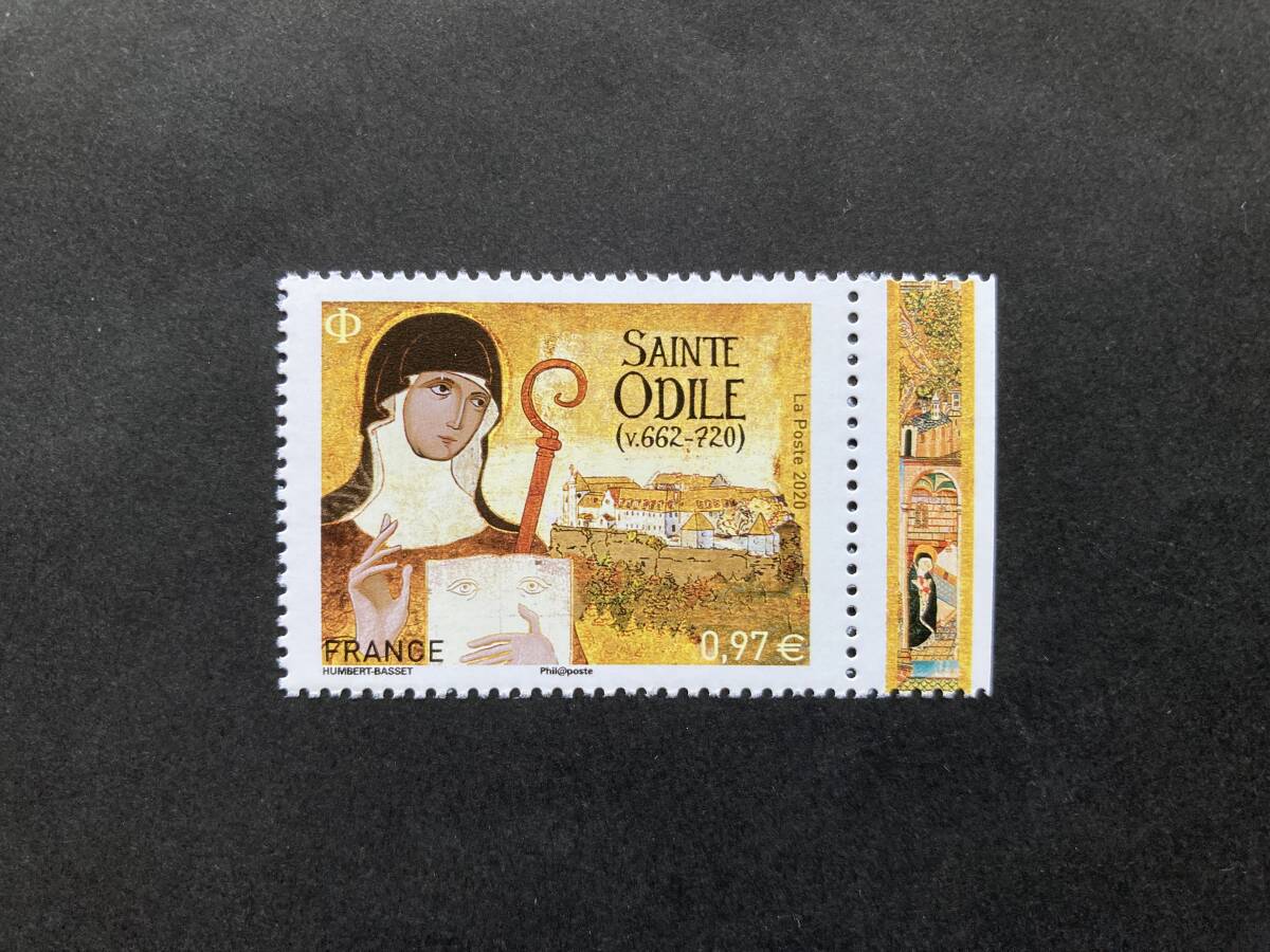 外国切手: フランス切手 「聖オディール没後1300年」1種完 未使用拍卖