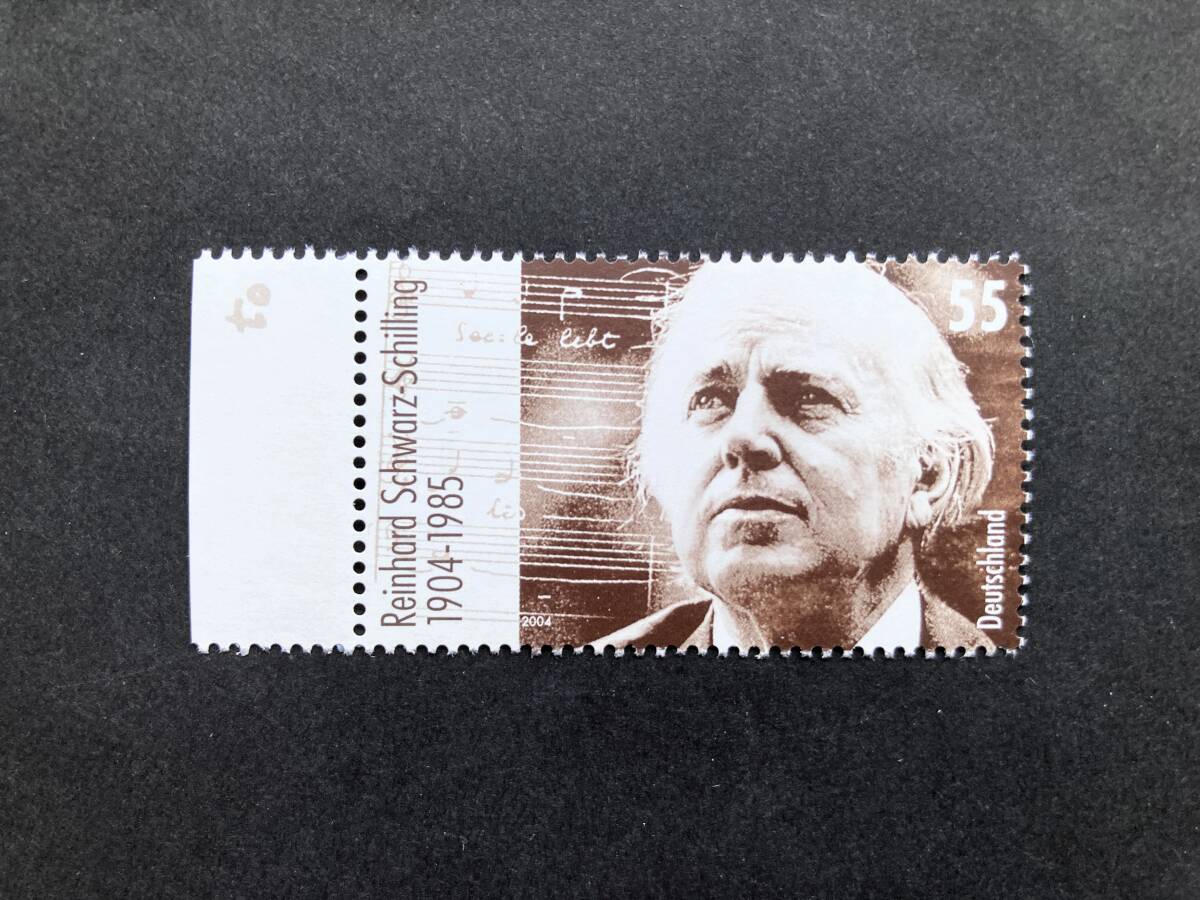 外国切手: ドイツ切手 「ラインハルト・シュヴァルツ=シリング誕生100年」(ドイツの作曲家) 1種完 未使用拍卖
