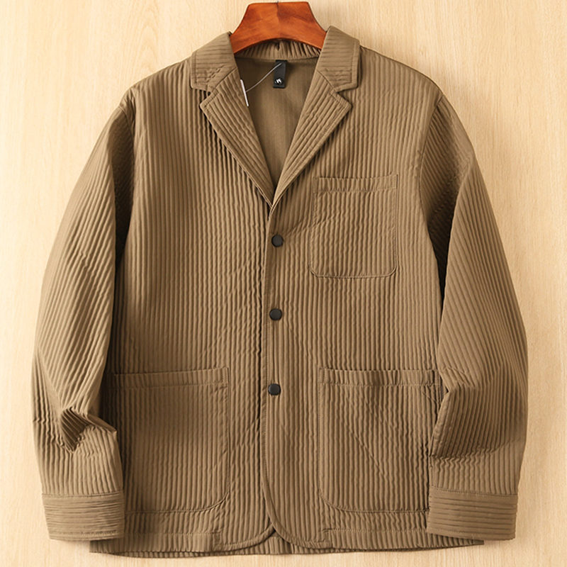 Y6257-2XL オリーブ 新品 テクスチャー テーラードジャケット 軽量 通気 サマー 春夏 ビジネス ブレザー プリーツ加工 メンズ カジュアル拍卖