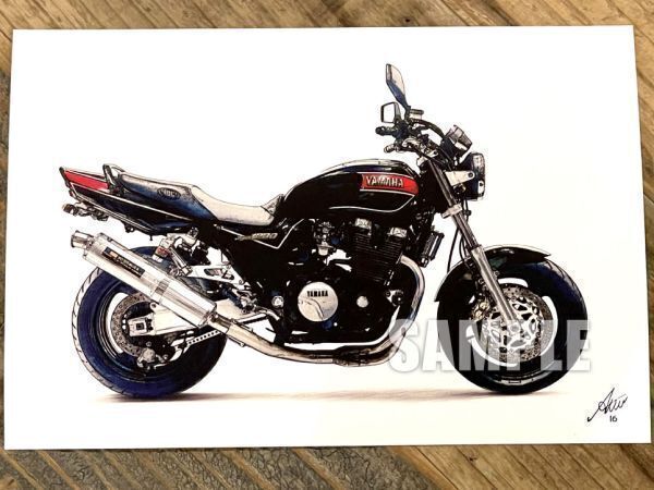 YAMAHA XJR1200 バイクイラスト ハガキサイズ プリント №16拍卖