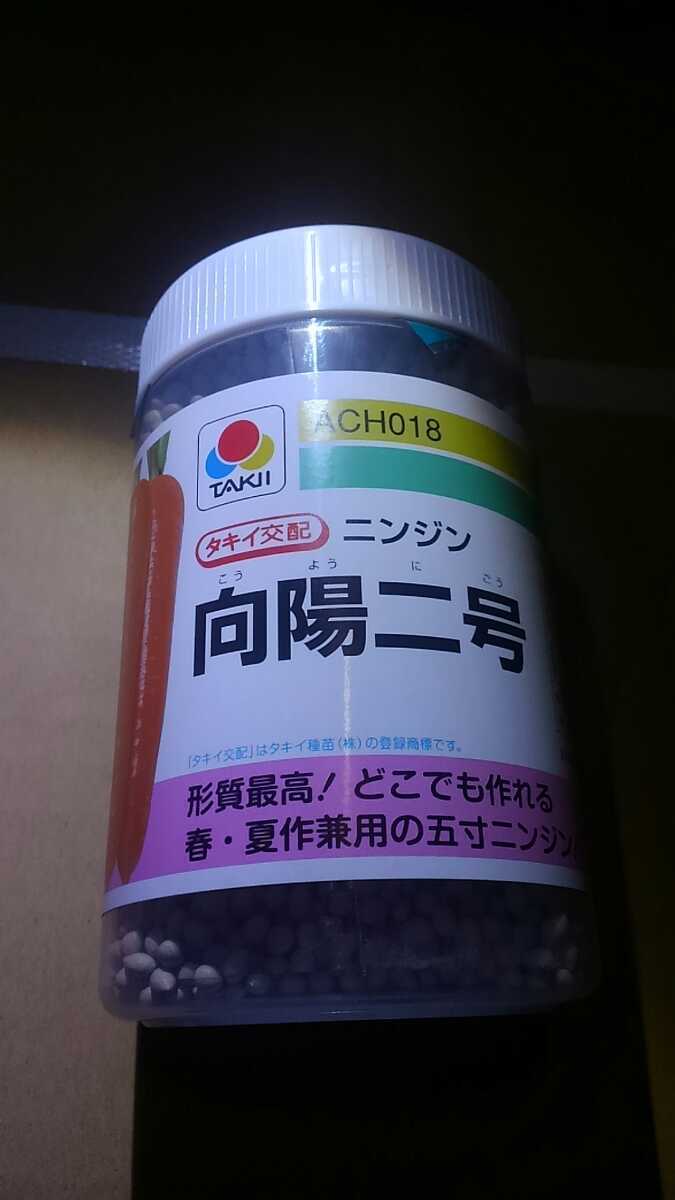 春・夏作兼用 人参の種 品種名向陽二号(うま) 約50粒 タキイ交配拍卖