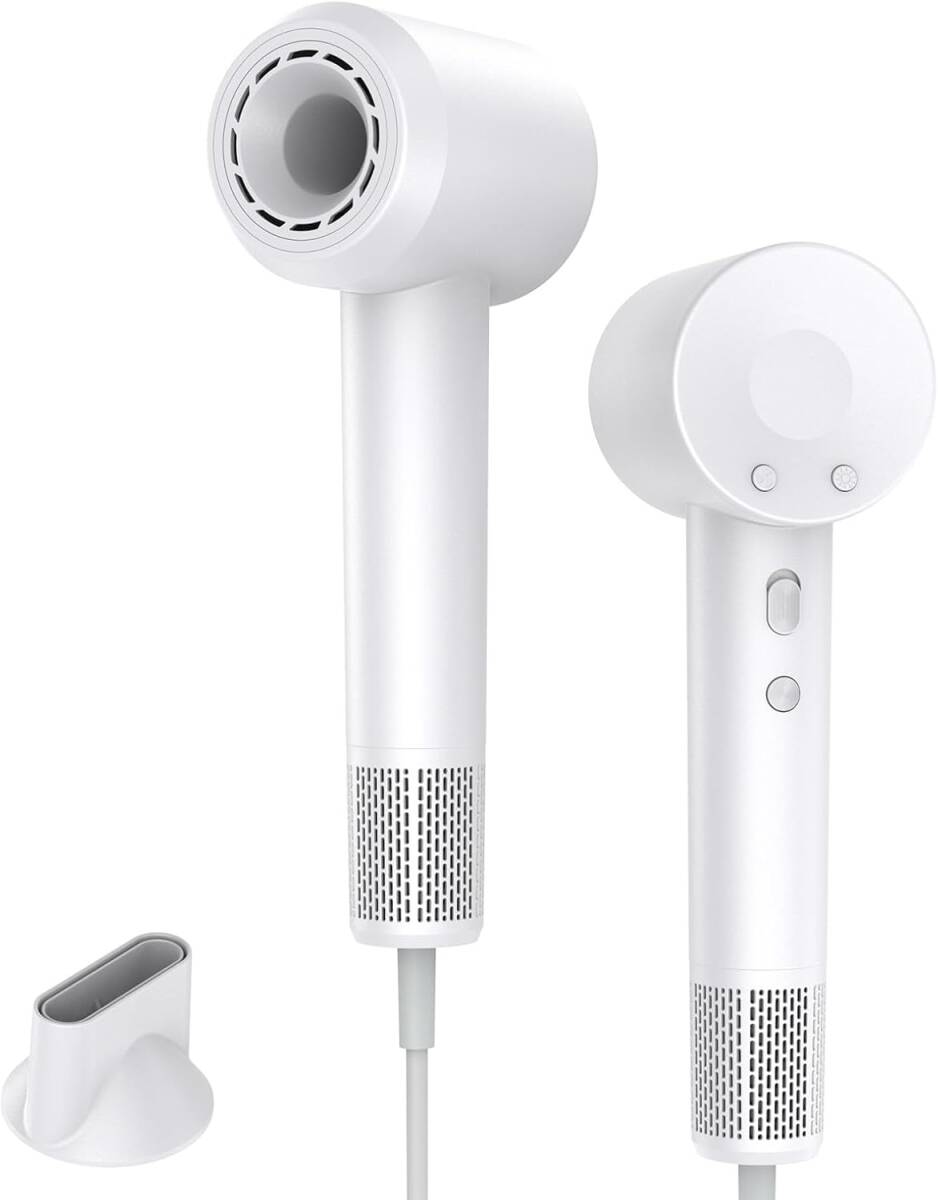 ドライヤー 1300W大風量 速乾 2025最新型 4段階風温自由調節 高濃度マイナスイオン コンパクト 持ち運び便利 低騒音 軽量 (ホワイト)拍卖