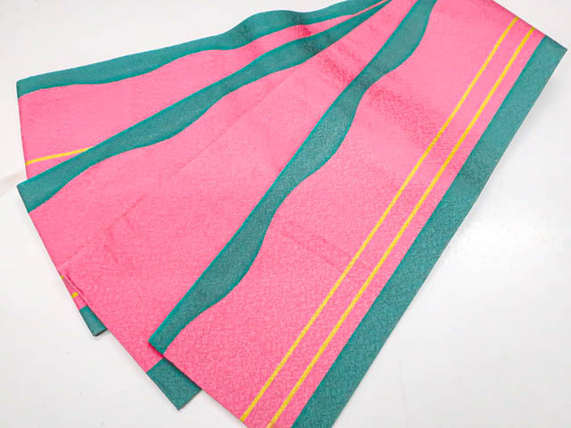 《京都一輝堂》リサイクル着物 和装小物 半場帯 kansai 正絹25w07-9610拍卖