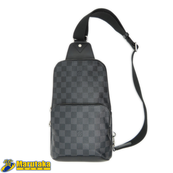 【ルイヴィトン】アヴェニュー スリングバッグ N41719 MB2177 メンズ ボディバッグ ダミエグラフィット LOUIS VUITON 中古 25k232-1拍卖