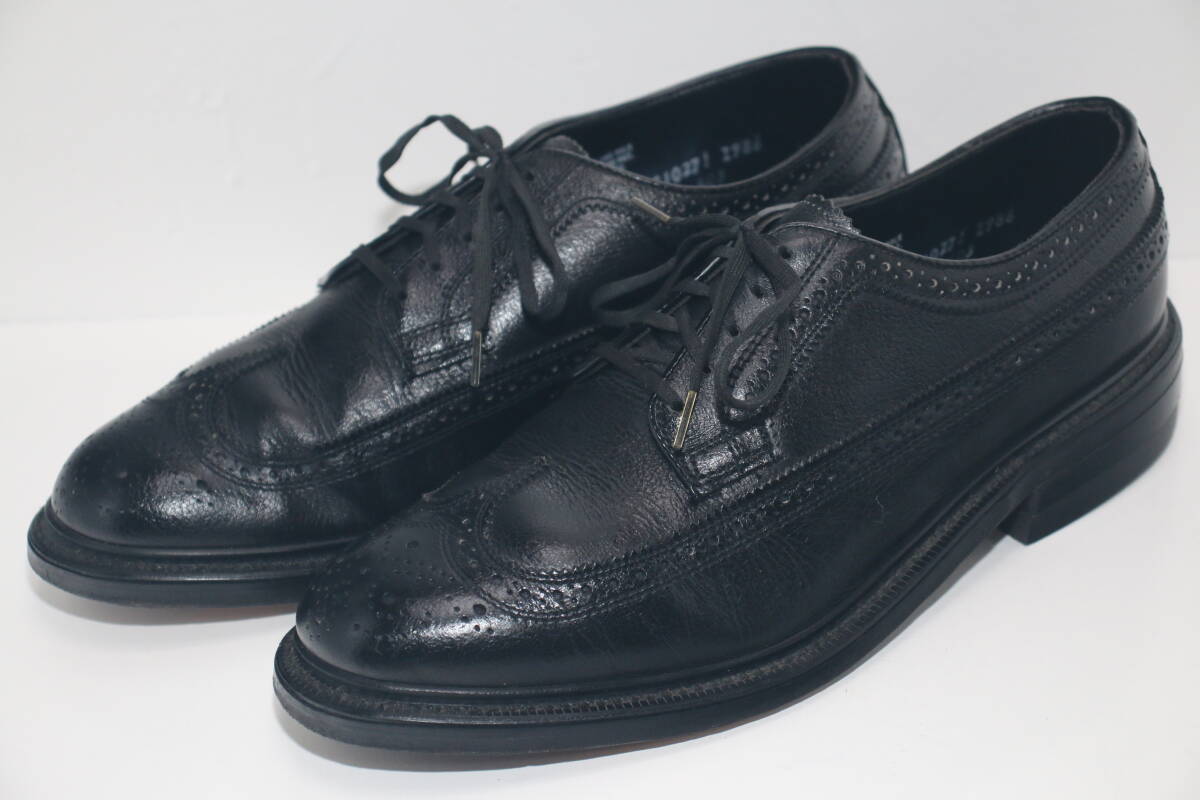 CROWN IMPERIAL ロングウイングチップ◆25.5cm幅広◆US7.5EEE◆USA製◆美品◆レザーソールシューズ◆クラウンインペリアル◆USA購入◆S36拍卖