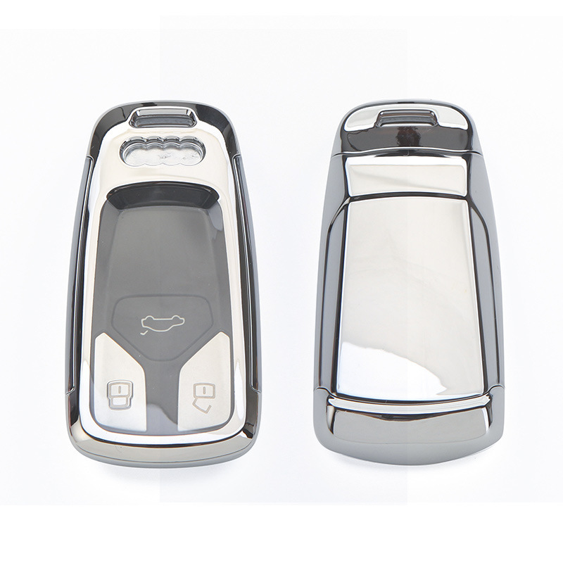 【シルバー】アウディ Audi キーケース 専用 タイプB アウディ キーケース Audi A4 A5 Q5 Q7 TT TTS S4 S5 RS4 RS4拍卖