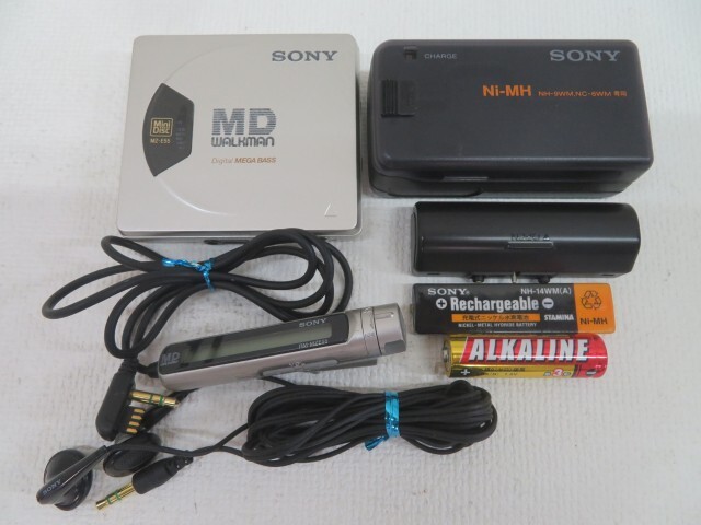 ★SONY MZ-E55 ポータブルMDプレーヤー WALKMAN ソニー ウォークマン リモコン/ニッケル電池付き MDLP非対応 動作品 21605④ A★!拍卖