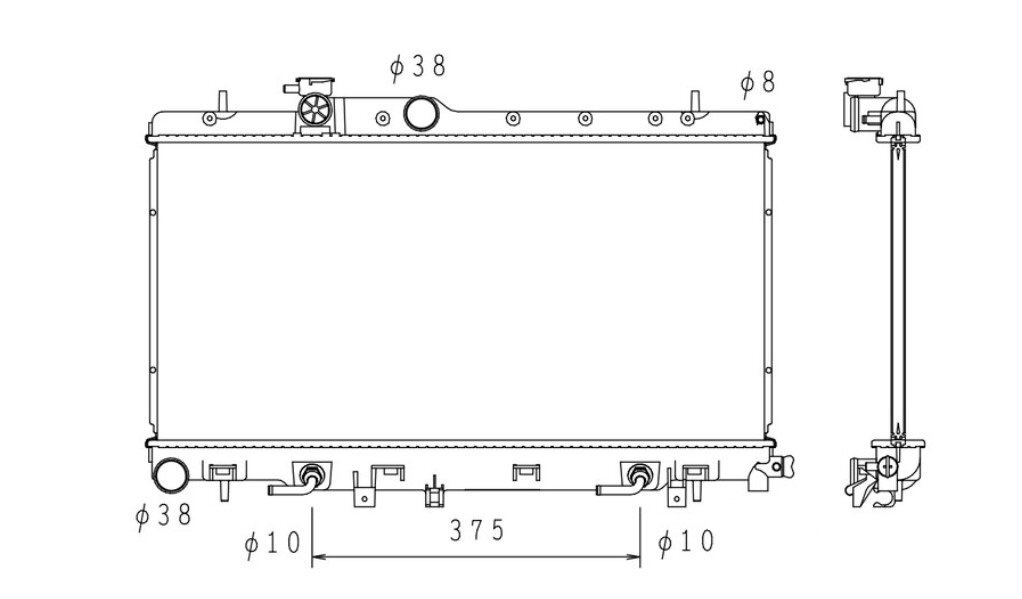 ●レガシィ●インプレッサ●ターボ●TA-BE5 TA-GDA/TA-GGA●A/T●ラジエーター●新品 即納●18ヶ月保証●拍卖