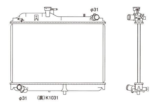 ●ボンゴ●バネット●デリカ●ABF-SKP2L ABF-SKP2M ABF-SKP2T ABF-SKP2V●M/T&A/T●ラジエーター●新品 即納●18ヶ月保証●拍卖