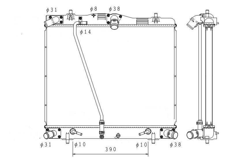●ハイエース●ADF-KDH201K/201V/206K/206V/211K KR-KDH200K/200V/205K/205V/220K/222B●A/T●ラジエーター●新品 即納●18ヶ月保証●拍卖