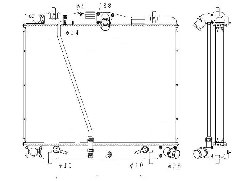 ●ハイエース●LDF-KDH201K/201V/206K/206V/211K/223B QDF-KDH201K/201V●A/T●ラジエーター●新品 即納●18ヶ月保証●拍卖