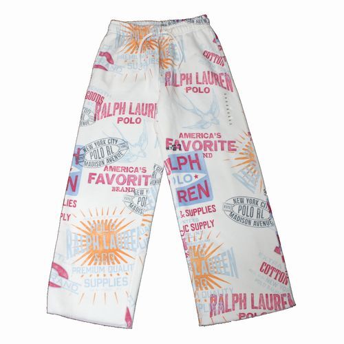 Polo by RalphLauren ポロ バイ ラルフローレン ロゴグラフィック フリース アスレチック アンクルパンツ XS ホワイト拍卖