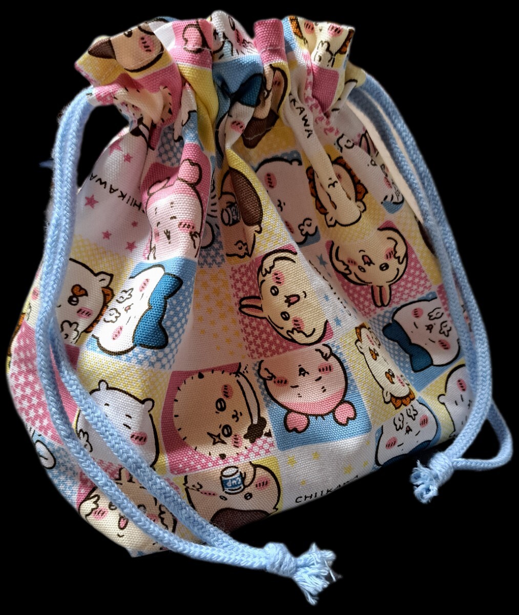 お弁当袋 給食袋 巾着 ちいかわ ハンドメイド 内布付き拍卖