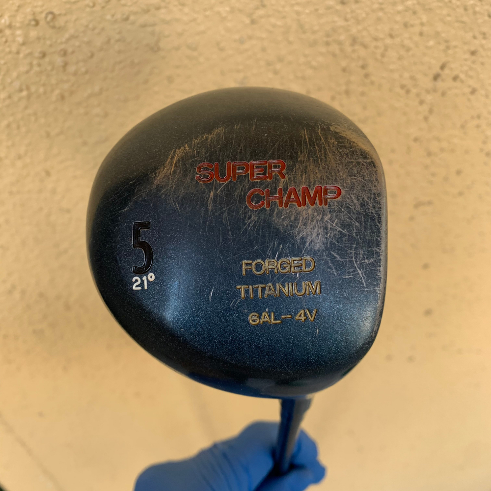 スーパーチャンプ 5w ロフト21 FORGED TITANIUM 6AL-4V SUPER CHAMP シャフト TH300 プロトタイプ 日本製 Golf club【592拍卖