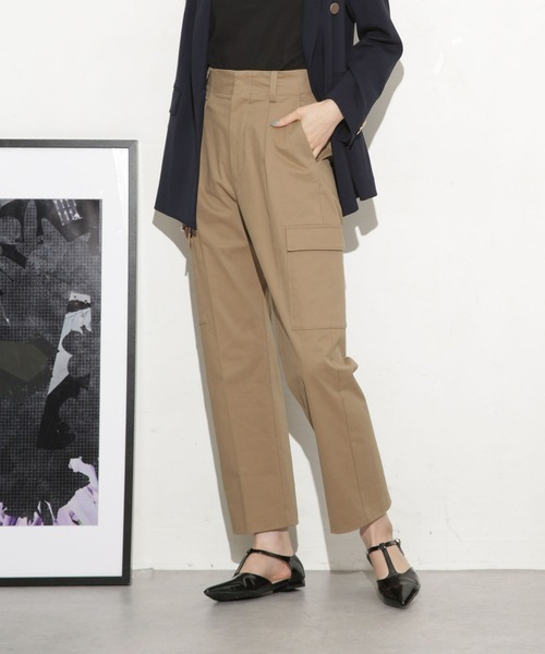 「NANO universe」 カーゴパンツ M カーキ レディース拍卖