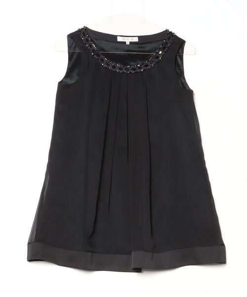 「M-PREMIER」 ノースリーブチュニック 34 ブラック レディース拍卖