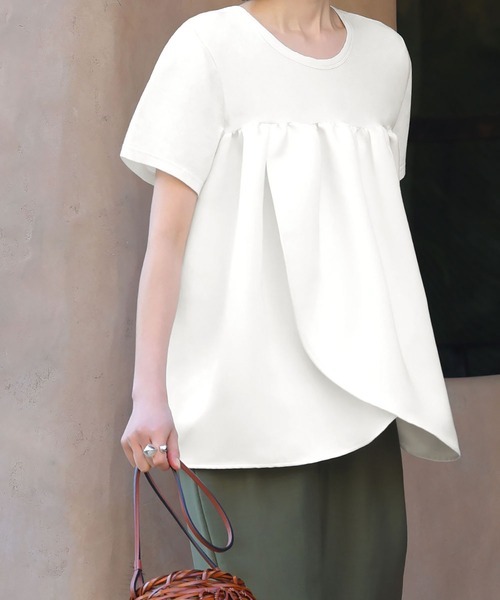 「ELFRANK」 半袖カットソー FREE オフホワイト レディース拍卖